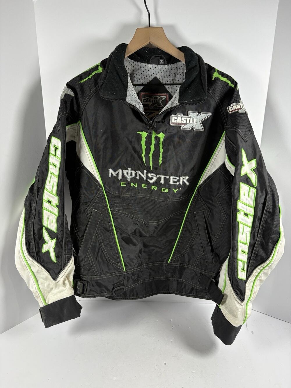 Castle X Monster Energy #68 Hibbert Racing Jacket Black Green Men’s S Small